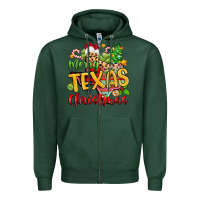 Sports Green merry texas christmas Zipper Hoodie - Zillion Design Studio