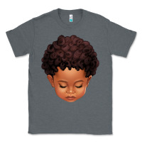 Charcoal Heather cute afro boy Classic Tee - texasbilliewilder