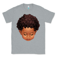Heather Grey cute afro boy Classic Tee - texasbilliewilder