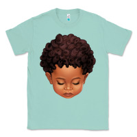 Seafoam cute afro boy Classic Tee - texasbilliewilder
