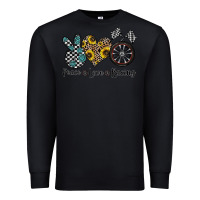 Black peace love racing Premium Sweatshirt - CowhideDigitalArt