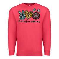 Cardinal peace love racing Premium Sweatshirt - CowhideDigitalArt