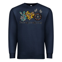 Navy peace love racing Premium Sweatshirt - CowhideDigitalArt