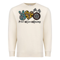 Sandshell peace love racing Premium Sweatshirt - CowhideDigitalArt
