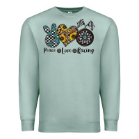 Seafoam peace love racing Premium Sweatshirt - CowhideDigitalArt