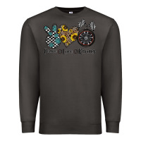 Smoke peace love racing Premium Sweatshirt - CowhideDigitalArt