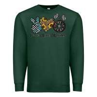 Sports Green peace love racing Premium Sweatshirt - CowhideDigitalArt