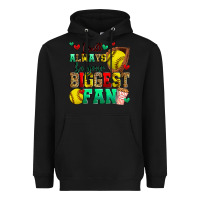 Black i will always be your biggest fan softball Heavyweight Hoodie - Zillion Design Studio