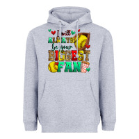 Heather Grey i will always be your biggest fan softball Heavyweight Hoodie - Zillion Design Studio
