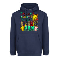 Navy i will always be your biggest fan softball Heavyweight Hoodie - Zillion Design Studio