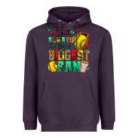 Plum i will always be your biggest fan softball Heavyweight Hoodie - Zillion Design Studio