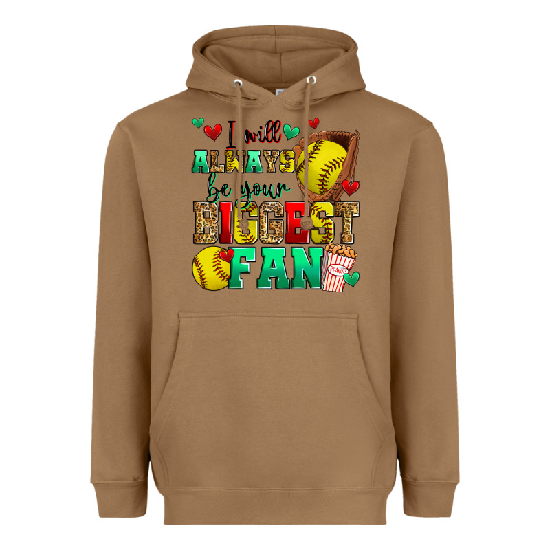I Will Always Be Your Biggest Fan Softball Heavyweight Hoodie by Zillion Design Studio | Teevron