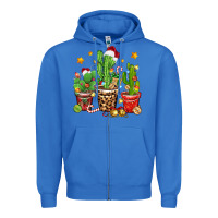 True Royal Christmas cactus Zipper Hoodie - Zillion Design Studio