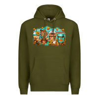 Army Green thanksgiving coffee Premium Hoodie - Jasminsmagicworld