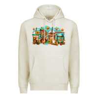 Oatmeal Heather thanksgiving coffee Premium Hoodie - Jasminsmagicworld