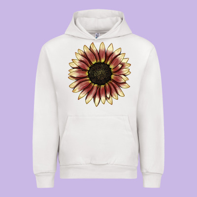 Strawberry Blonde Sunflower Urban Hoodie Designed By Lillyallendesigns