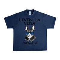 Navy Livin' la vida Frenchie Urban Heavy Tee - Bettercallsaul