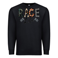Black race life Premium Sweatshirt - CowhideDigitalArt
