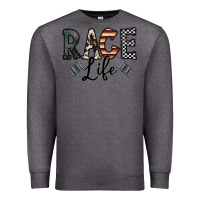 Charcoal Heather race life Premium Sweatshirt - CowhideDigitalArt