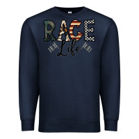 Navy race life Premium Sweatshirt - CowhideDigitalArt