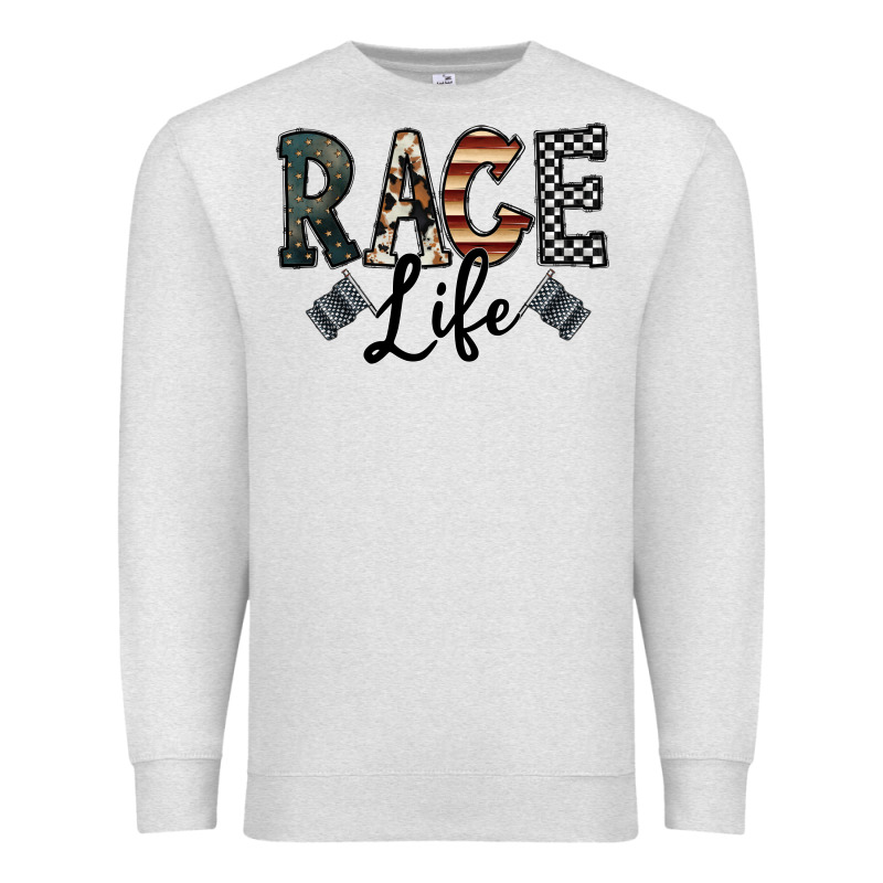 Race Life Premium Sweatshirt by CowhideDigitalArt | Teevron