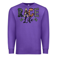 Purple race life Premium Sweatshirt - CowhideDigitalArt