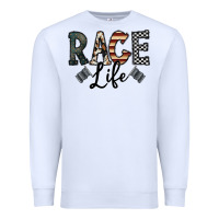 White race life Premium Sweatshirt - CowhideDigitalArt