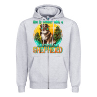 Heather Grey life is better with a australian shepherd Zipper Hoodie - texasbilliewilder