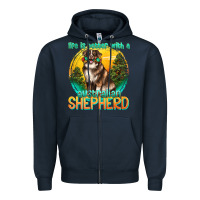 Navy life is better with a australian shepherd Zipper Hoodie - texasbilliewilder