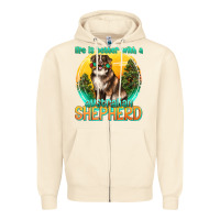 Sandshell life is better with a australian shepherd Zipper Hoodie - texasbilliewilder