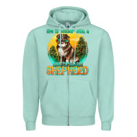 Seafoam life is better with a australian shepherd Zipper Hoodie - texasbilliewilder
