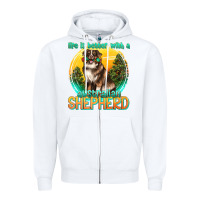 White life is better with a australian shepherd Zipper Hoodie - texasbilliewilder
