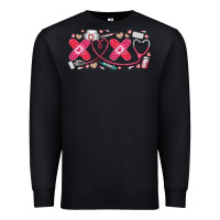 Black xoxo valentine Premium Sweatshirt - RacoonDesign