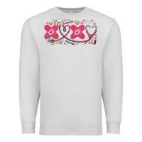 Dove Grey xoxo valentine Premium Sweatshirt - RacoonDesign