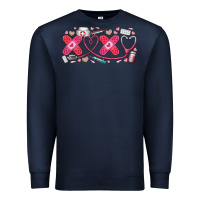 Navy xoxo valentine Premium Sweatshirt - RacoonDesign