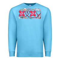 Ocean Blue xoxo valentine Premium Sweatshirt - RacoonDesign