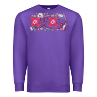 Purple xoxo valentine Premium Sweatshirt - RacoonDesign