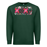 Sports Green xoxo valentine Premium Sweatshirt - RacoonDesign