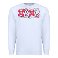 White xoxo valentine Premium Sweatshirt - RacoonDesign