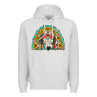 Dove Grey scottish white calf  rainbow Premium Hoodie - BarkalooDesign