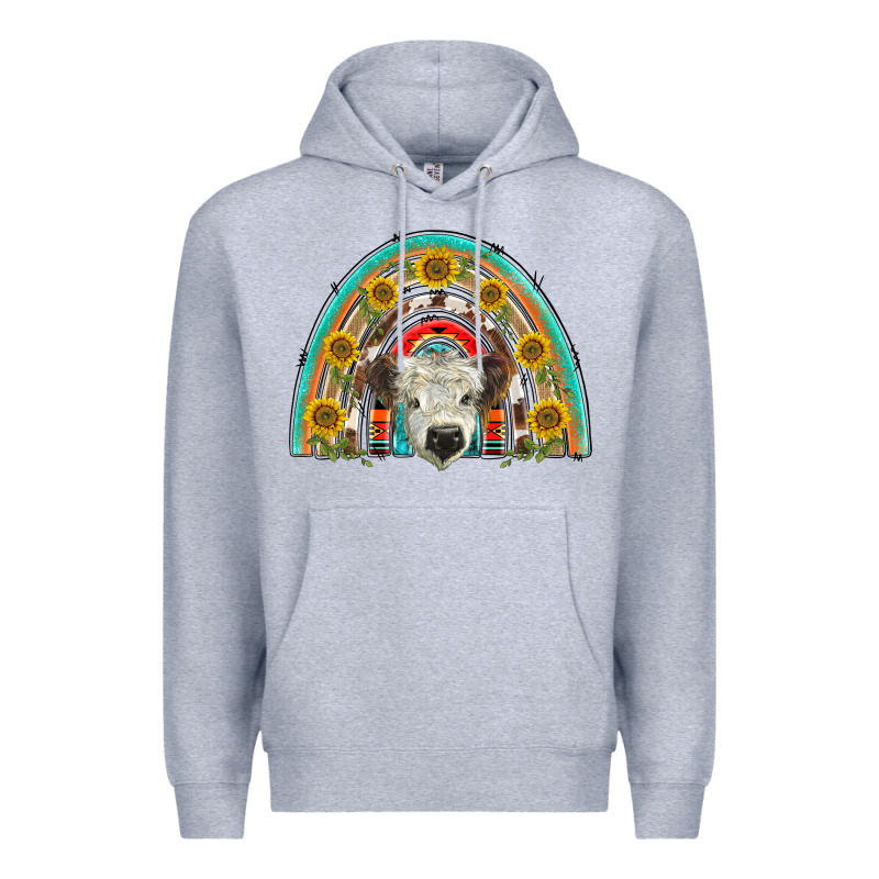 Scottish White Calf  Rainbow Premium Hoodie by BarkalooDesign | Teevron
