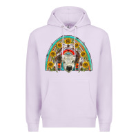 Lilac scottish white calf  rainbow Premium Hoodie - BarkalooDesign