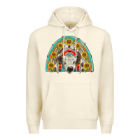 Sandshell scottish white calf  rainbow Premium Hoodie - BarkalooDesign