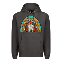 Smoke scottish white calf  rainbow Premium Hoodie - BarkalooDesign