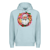 Blue Mist merry christmas peace santa Premium Hoodie - AdoDesignShop