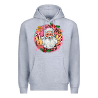 Heather Grey merry christmas peace santa Premium Hoodie - AdoDesignShop