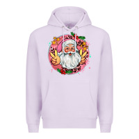 Lilac merry christmas peace santa Premium Hoodie - AdoDesignShop