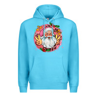 Ocean Blue merry christmas peace santa Premium Hoodie - AdoDesignShop