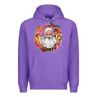 Purple merry christmas peace santa Premium Hoodie - AdoDesignShop