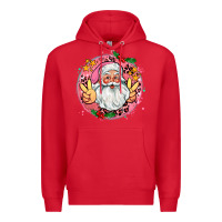 Red merry christmas peace santa Premium Hoodie - AdoDesignShop